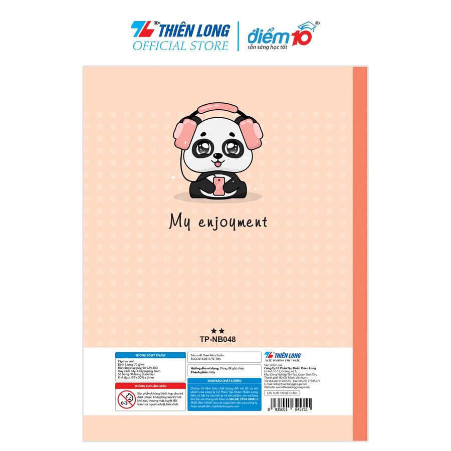 [Combo 5 cuốn] Tập học sinh 96 trang Điểm 10 TP-NB048  (hình ngẫu nhiên)