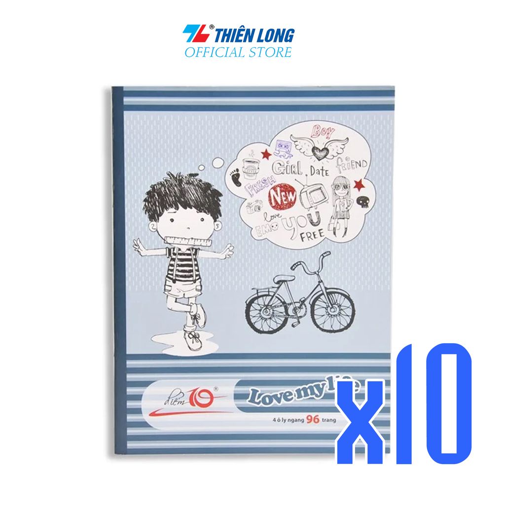 [Combo 5 cuốn] Tập học sinh 96 trang Điểm 10 TP-NB048  (hình ngẫu nhiên)