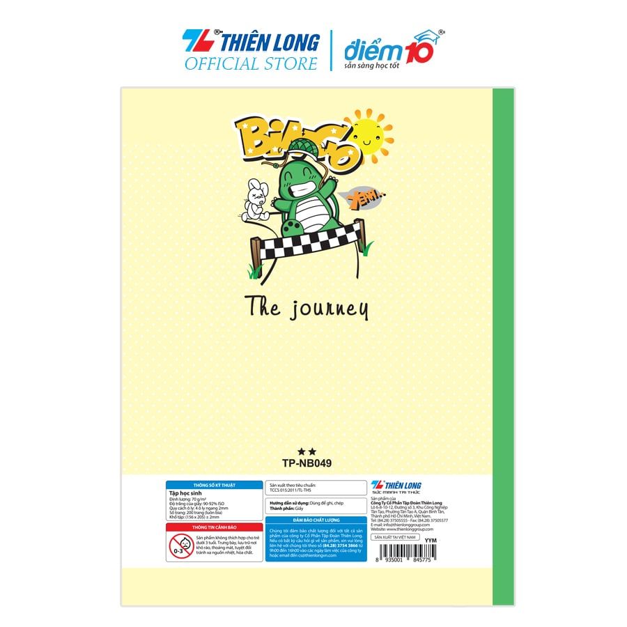 Combo 5 Tập học sinh 200 trang 4 ô ly ngang Điểm 10 TP-NB049 (hình ngẫu nhiên)