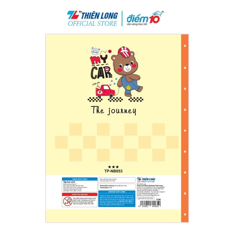 Combo 10 Tập học sinh 96 trang Điểm 10 TP-NB053 (hình ngẫu nhiên)