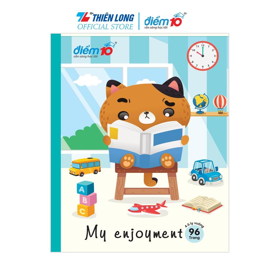 Combo 5 Tập học sinh 96 trang 4 ô ly vuông 100 gsm Điểm 10 TP-NB061 (hình ngẫu nhiên)