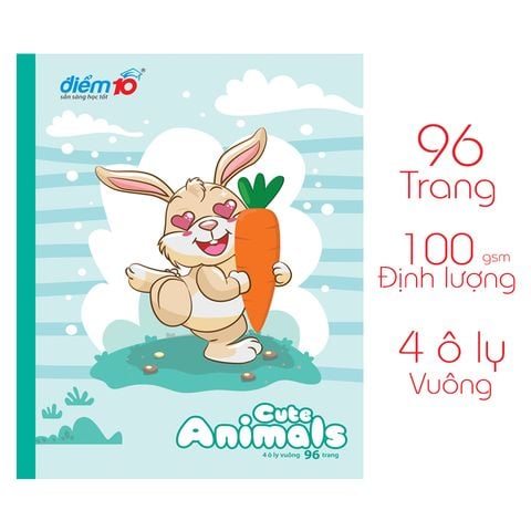 Tập học sinh 96 trang 4 ô ly vuông 100 gsm Điểm 10 TP-NB061 (hình ngẫu nhiên)