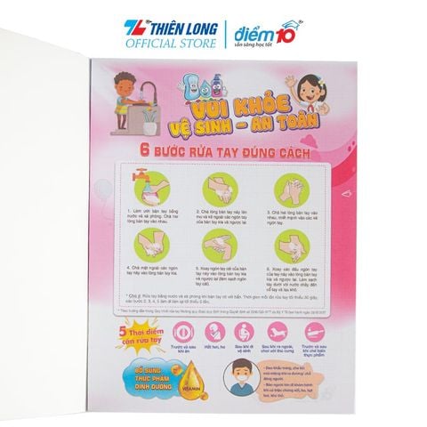 Tập học sinh 96 trang 5 ô ly vuông 100 gsm Điểm 10 TP-NB075 (hình ngẫu nhiên)