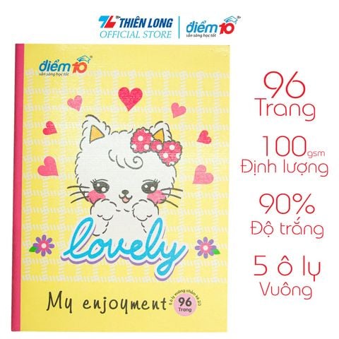 Tập học sinh 96 trang 5 ô ly vuông 100 gsm Điểm 10 TP-NB075 (hình ngẫu nhiên)