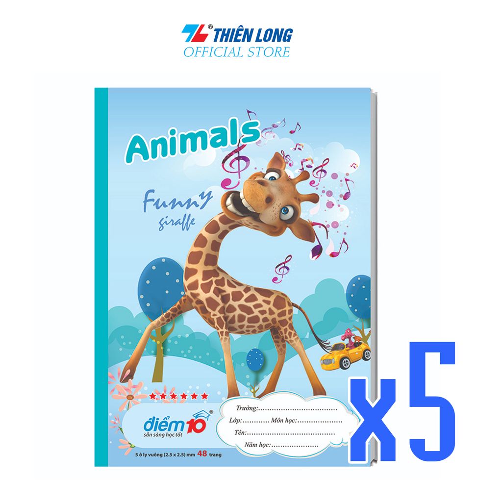 [Combo 5 cuốn] Tập học sinh 48 trang Điểm 10 TP-NB100  (hình ngẫu nhiên)