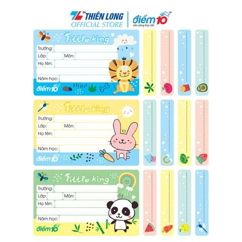 Nhãn vở Thiên Long Điểm 10 TP-NBL005