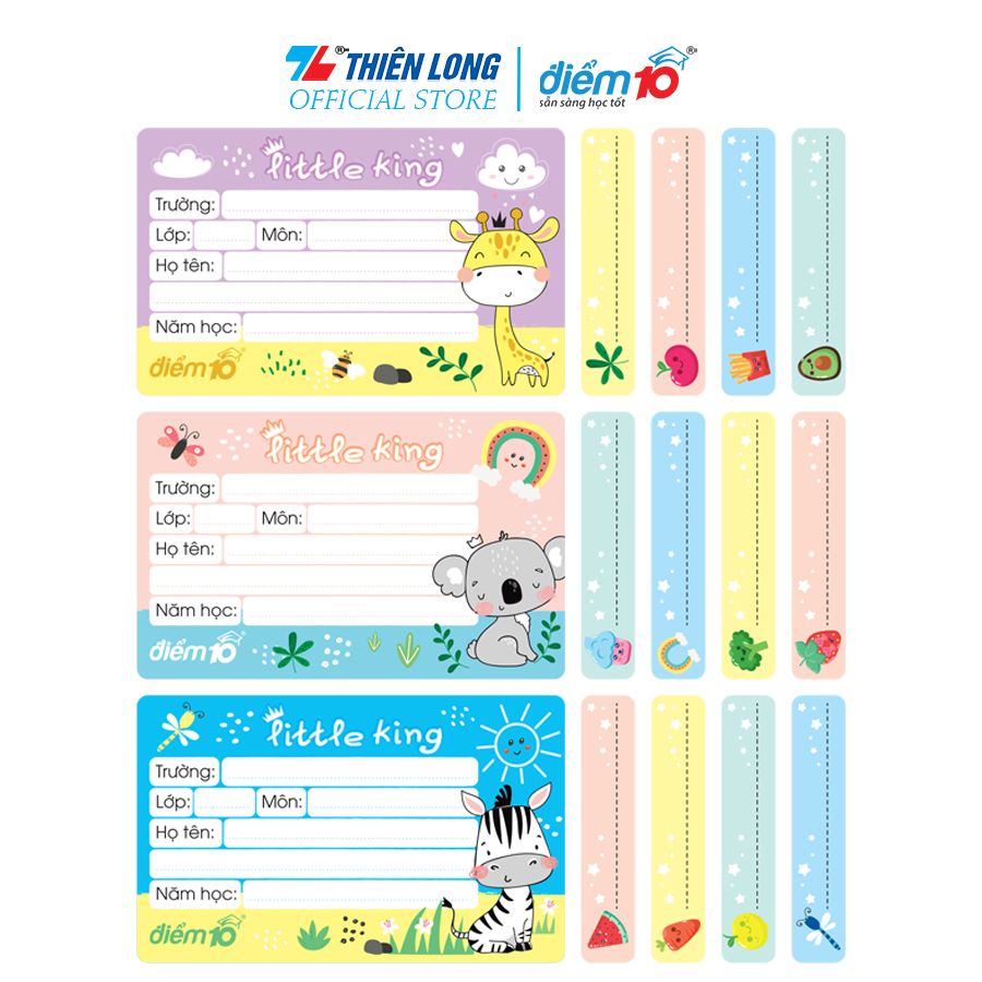 Nhãn vở Thiên Long Điểm 10 TP-NBL005