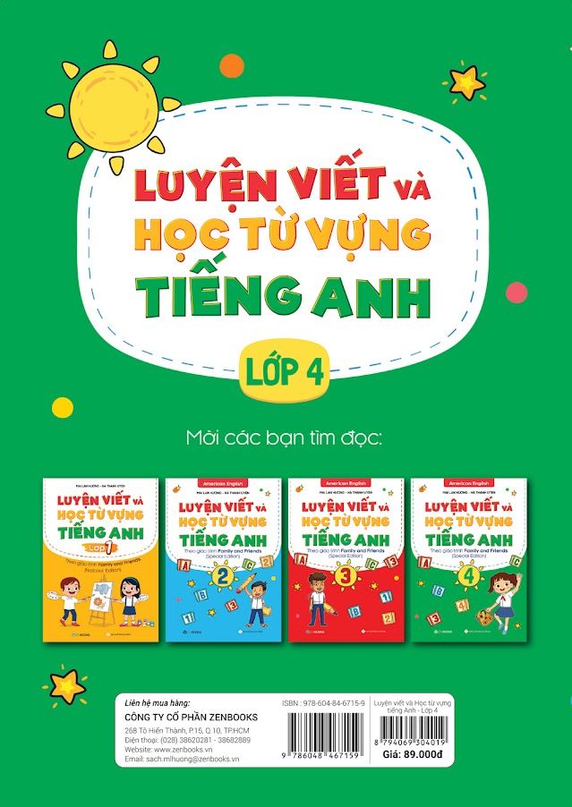 Luyện Viết và Học tập viết Tiếng Anh - Lớp 4