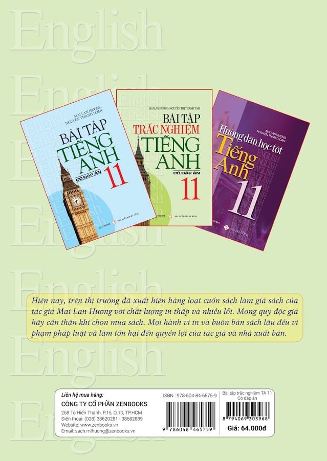 Trắc Nghiệm Tiếng Anh 11 (Có đáp án)