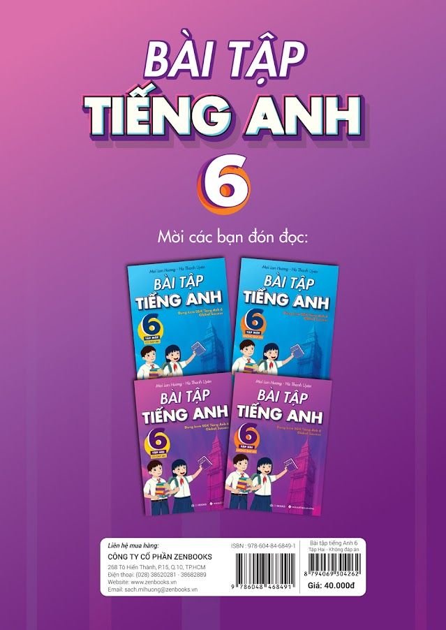 Bài tập Tiếng Anh lớp 6 - Tập 2 - Không đáp án (Dùng kèm SGK Global Success)
