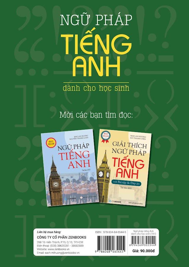 Ngữ pháp tiếng anh dành cho học sinh TB