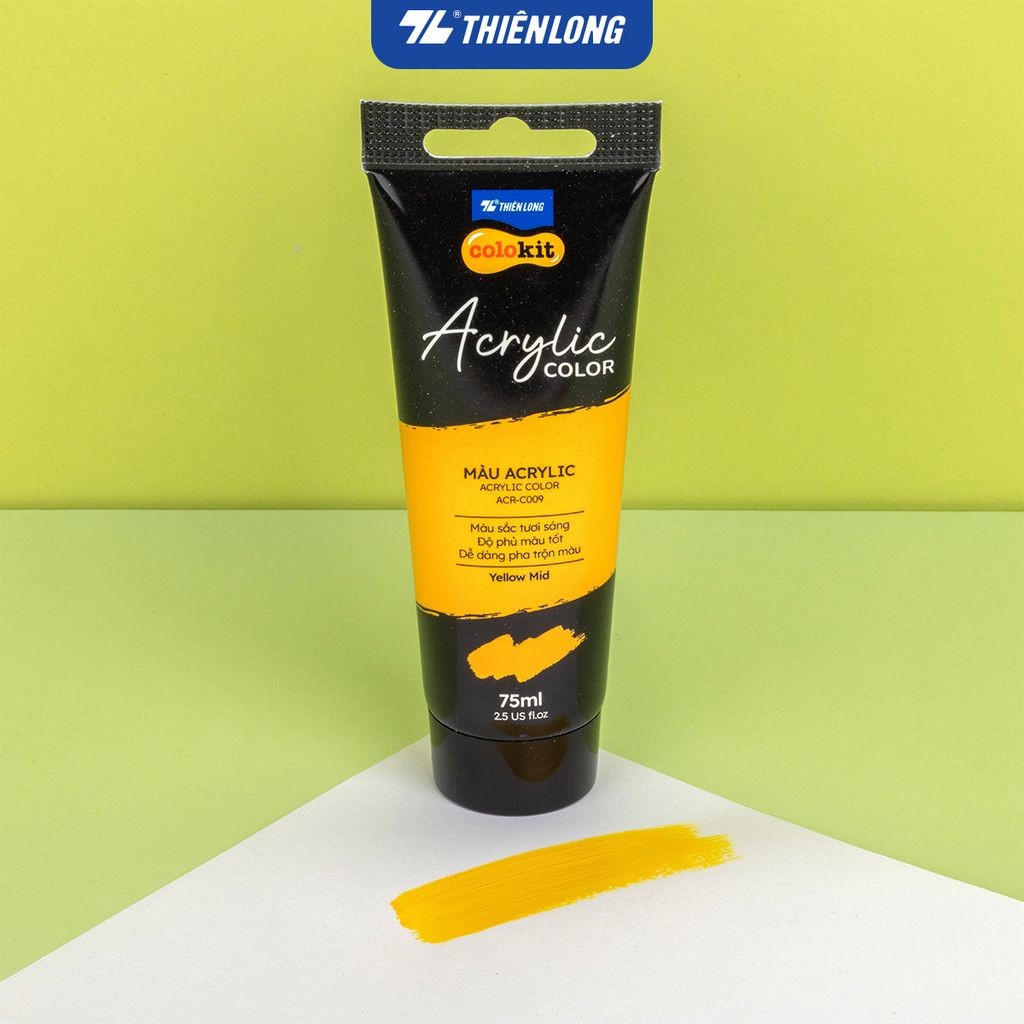 Màu nước Acrylic dạng tuýp 75ml Thiên Long Colokit ACR-C009