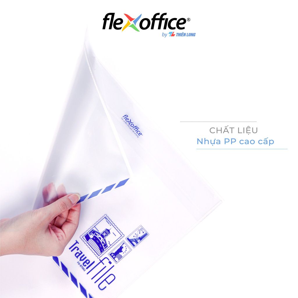 Bìa bao thư A4 Travel File Thiên Long Flexoffice lưu trữ 100 tờ A4
