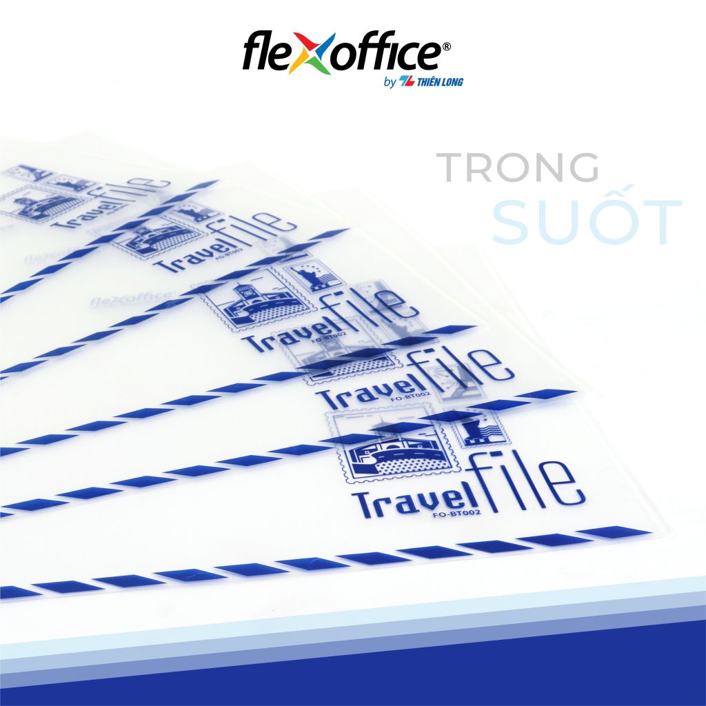 Bìa bao thư A4 Travel File Thiên Long Flexoffice lưu trữ 100 tờ A4