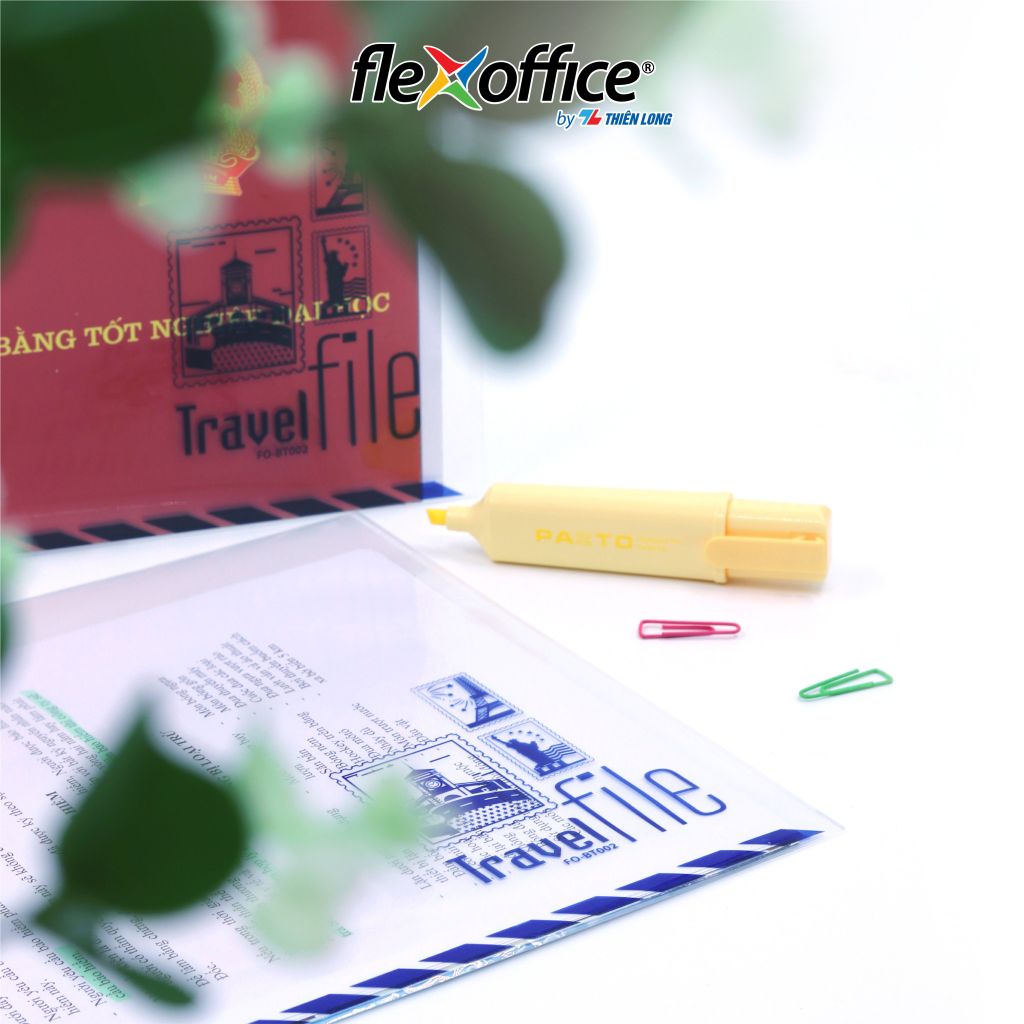 Bìa bao thư A4 Travel File Thiên Long Flexoffice lưu trữ 100 tờ A4