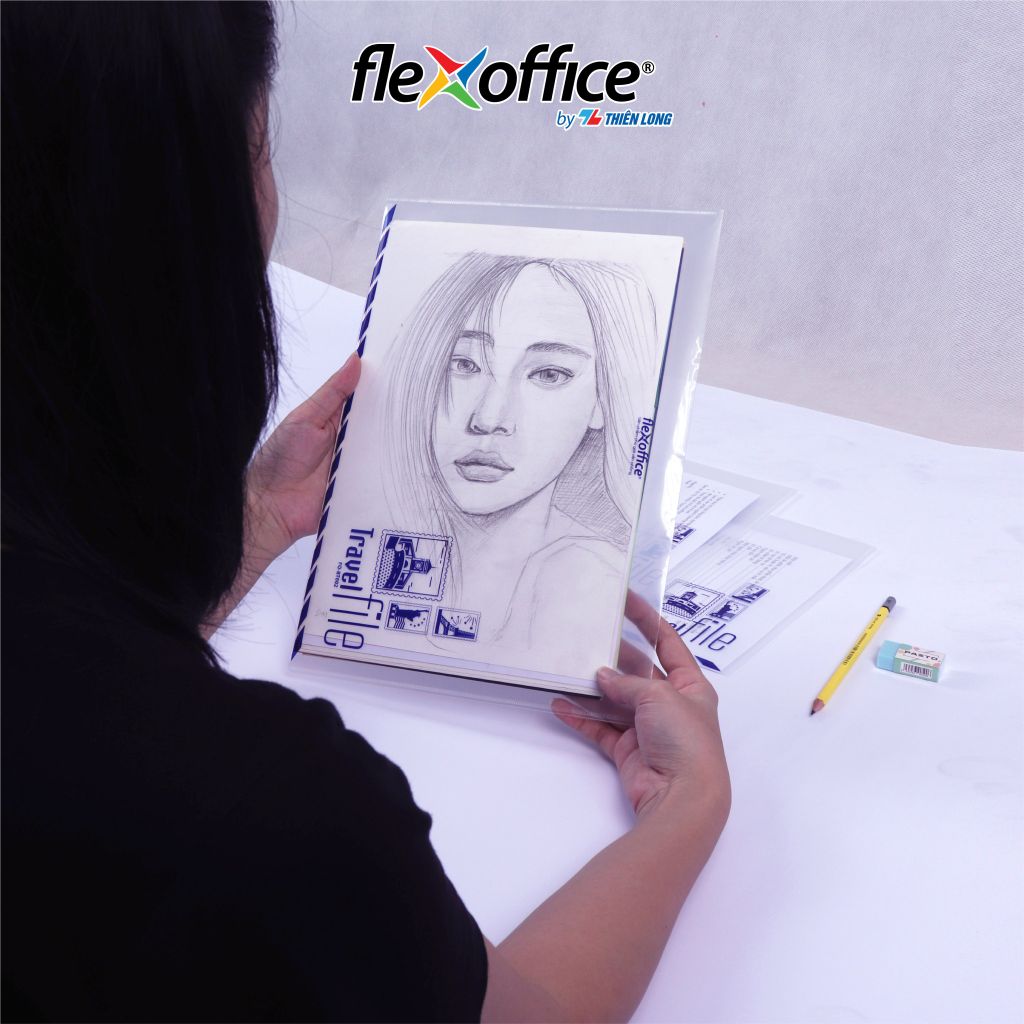 Bìa bao thư A4 Travel File Thiên Long Flexoffice lưu trữ 100 tờ A4