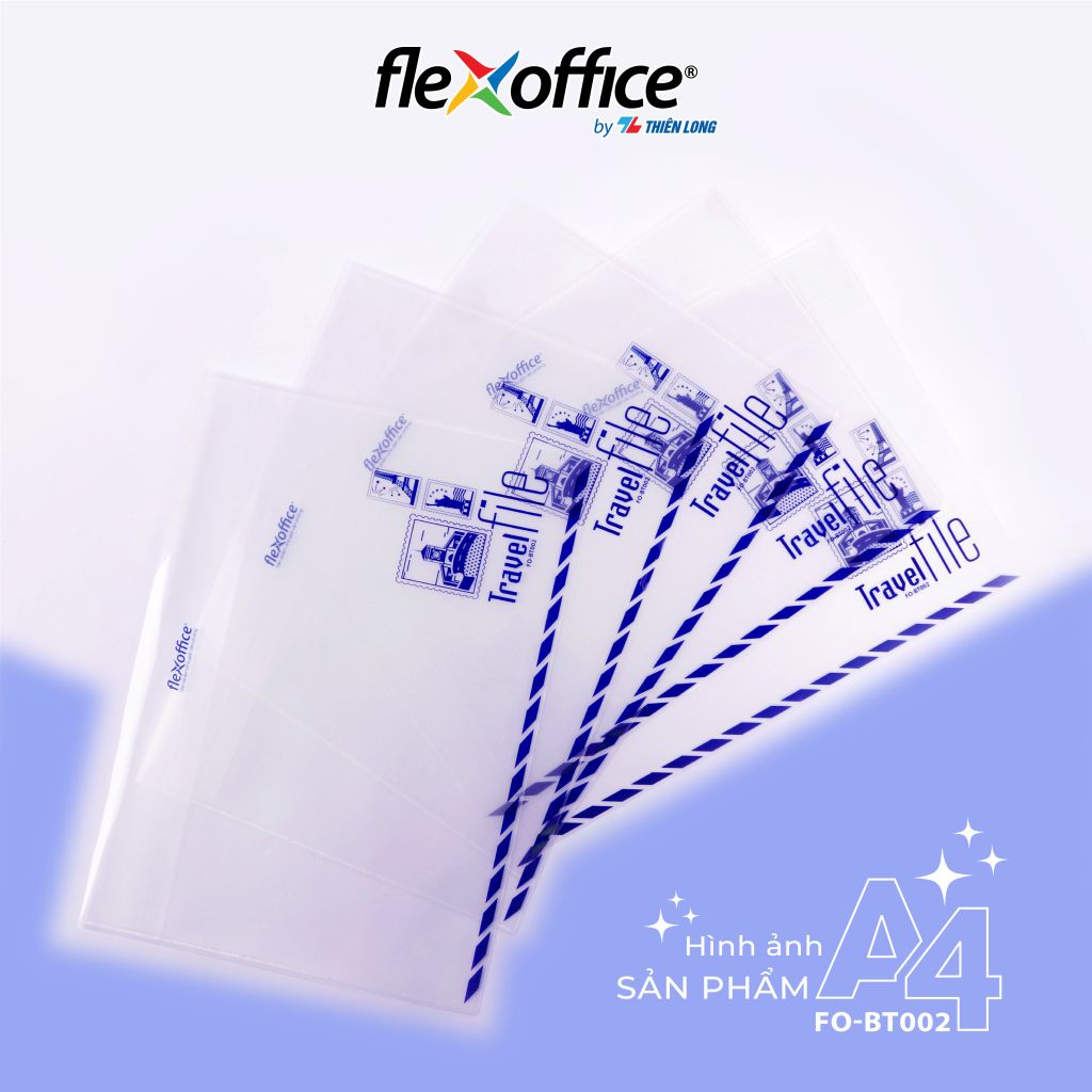 Bìa bao thư A4 Travel File Thiên Long Flexoffice lưu trữ 100 tờ A4