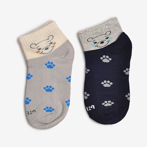  Combo 2 Đôi Vớ Biti's Trẻ Em Màu Xanh Nhớt ASBG00050XNH 