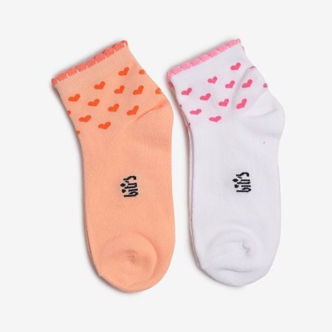  Combo 2 Đôi Vớ Biti's Bé Gái Màu Trắng ASGG00080TRG 