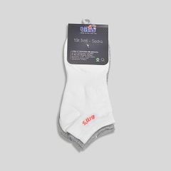 Combo 2 Đôi Vớ Lười Biti's Màu Xám và Trắng ASUG00020XAM 