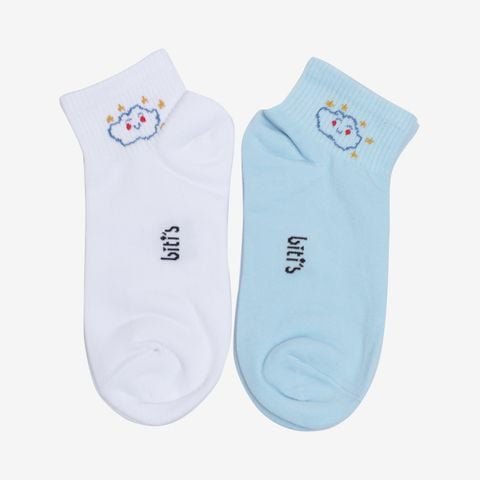  Combo 2 Đôi Vớ Biti's Nữ Màu Trắng ASWG00070TRG 