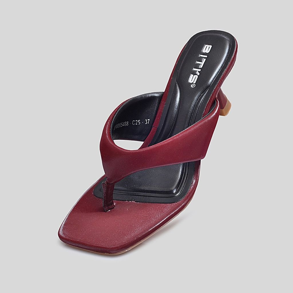  Dép Cao Gót Biti’s Nữ Màu Đỏ Đậm BFW005488DOD 