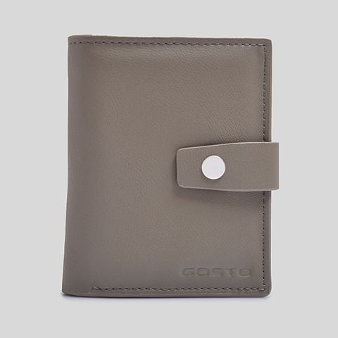  Ví Gosto Da Thật Nữ Màu Xám GBWW00300XAM 