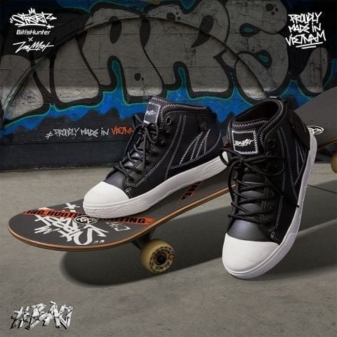  Giày Thể Thao Biti's Hunter Street đế #BÀO x VietMax: BEATER - Hustle Edition Nữ Màu Đen HSW002100DEN 