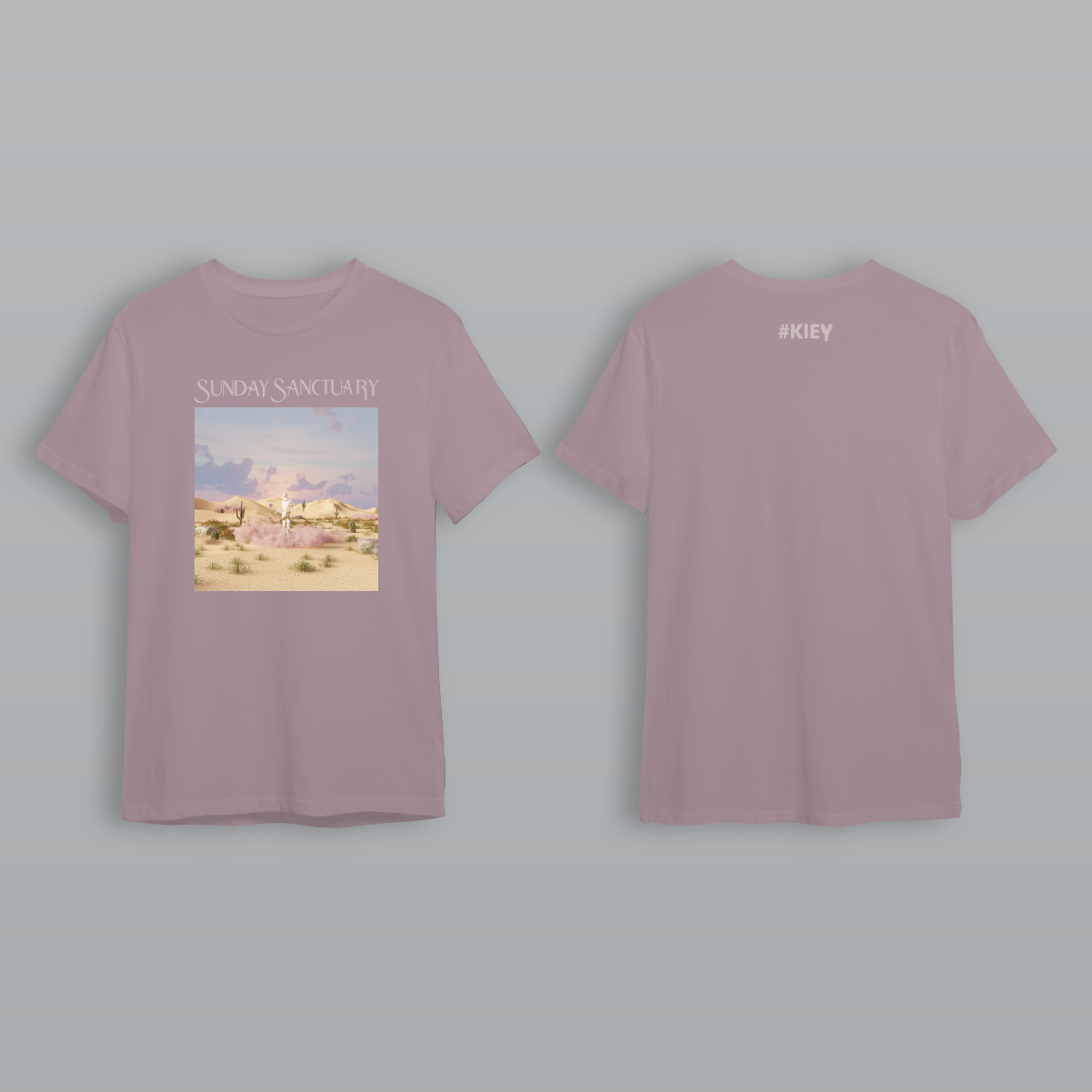  Kiey Unisex Purple Desert T-Shirt BOU001100TIM (Tím) 