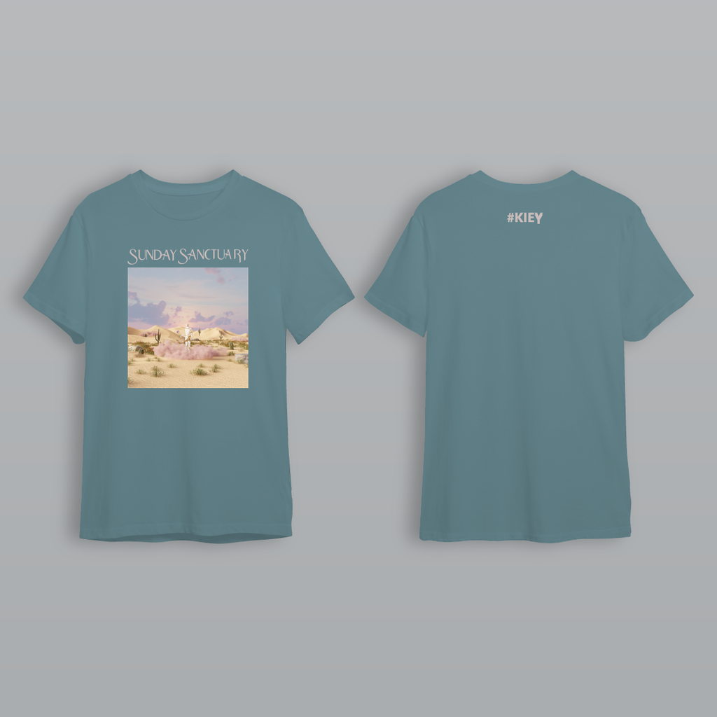  Kiey Unisex Teal Desert T-Shirt BOU001300 