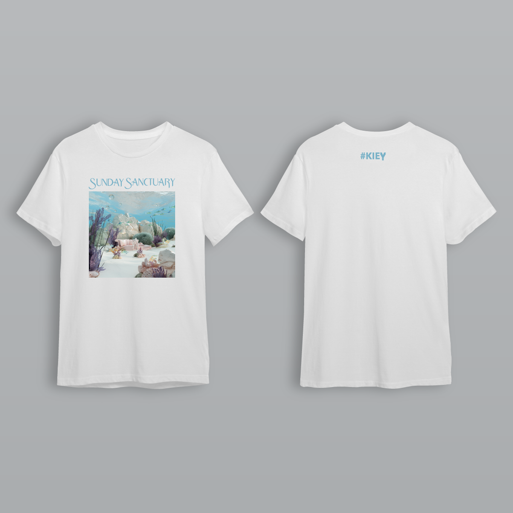  Kiey Unisex White Ocean T-Shirt BOU000800 