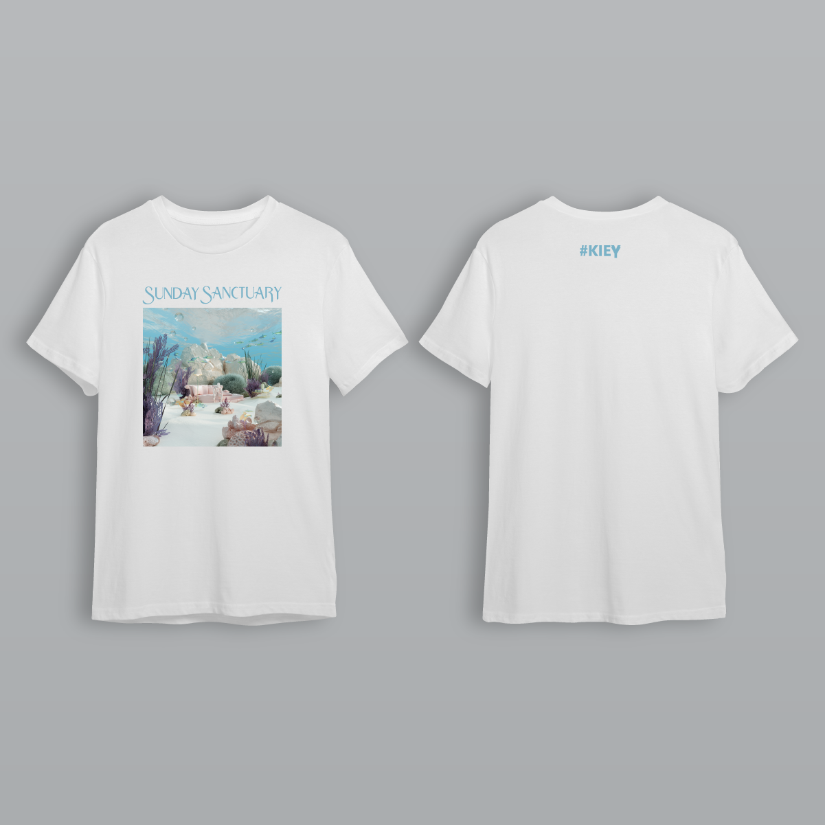  Kiey Unisex White Ocean T-Shirt BOU000800TRG (Trắng) 