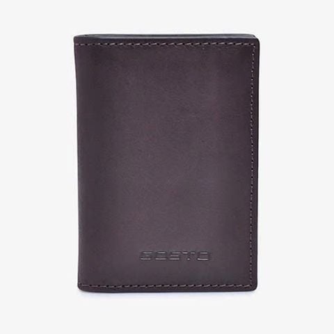  Ví Gosto Da Nam Màu Nâu Đậm GOPM00100NAD 