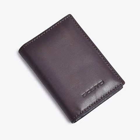  Ví Gosto Da Nam Màu Nâu Đậm GOPM00100NAD 