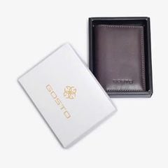  Ví Gosto Da Nam Màu Nâu Đậm GOPM00100NAD 