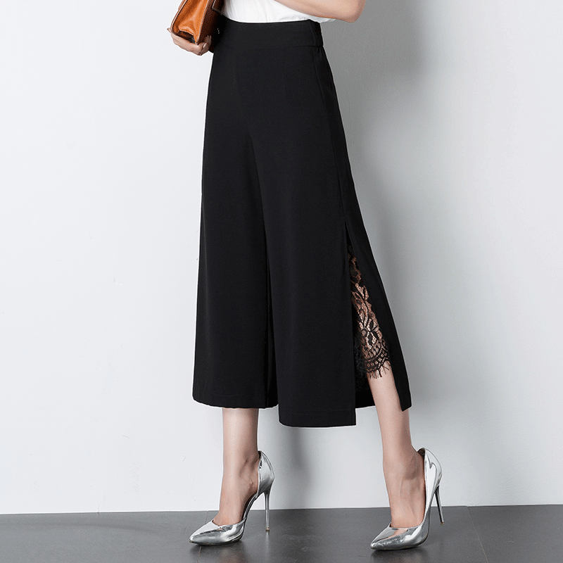 Quần Culottes Trơn Xẻ Vạt 4708