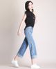 Quần Ống Rộng Culottes Jean Mềm Lưng Cao 5273