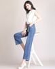 Quần Ống Rộng Culottes Jean Mềm Lưng Cao 5277