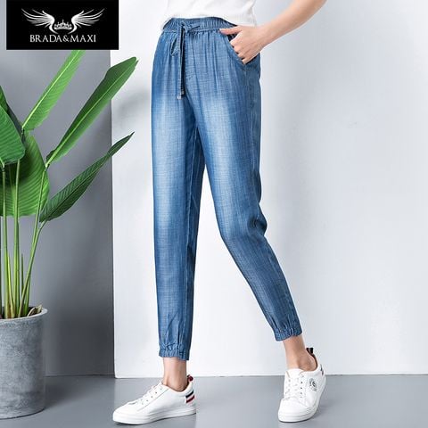  Quần Baggy Jean Mềm Lưng Thun 5285 