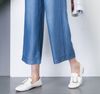 Quần Ống Rộng Culottes Jean Mềm Lưng Cao 5286