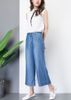 Quần Ống Rộng Culottes Jean Mềm Lưng Cao 5286