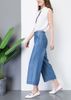 Quần Ống Rộng Culottes Jean Mềm Lưng Cao 5286