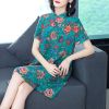 Đầm Suông Cổ Tàu In Hoa 5304