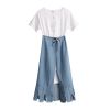 Set Áo T-Shirt Trơn & Váy Maxi Chữ A Xẻ Vạt 5317