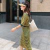 Set Váy Bút Chì & Áo Kiểu Cổ Tim 5397