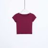 Áo T-Shirt Crop-Top Trơn Ôm Body 5407