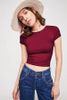 Áo T-Shirt Crop-Top Trơn Ôm Body 5407