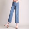 Quần Ống Rộng Culottes Jean Mềm Lưng Cao 5410