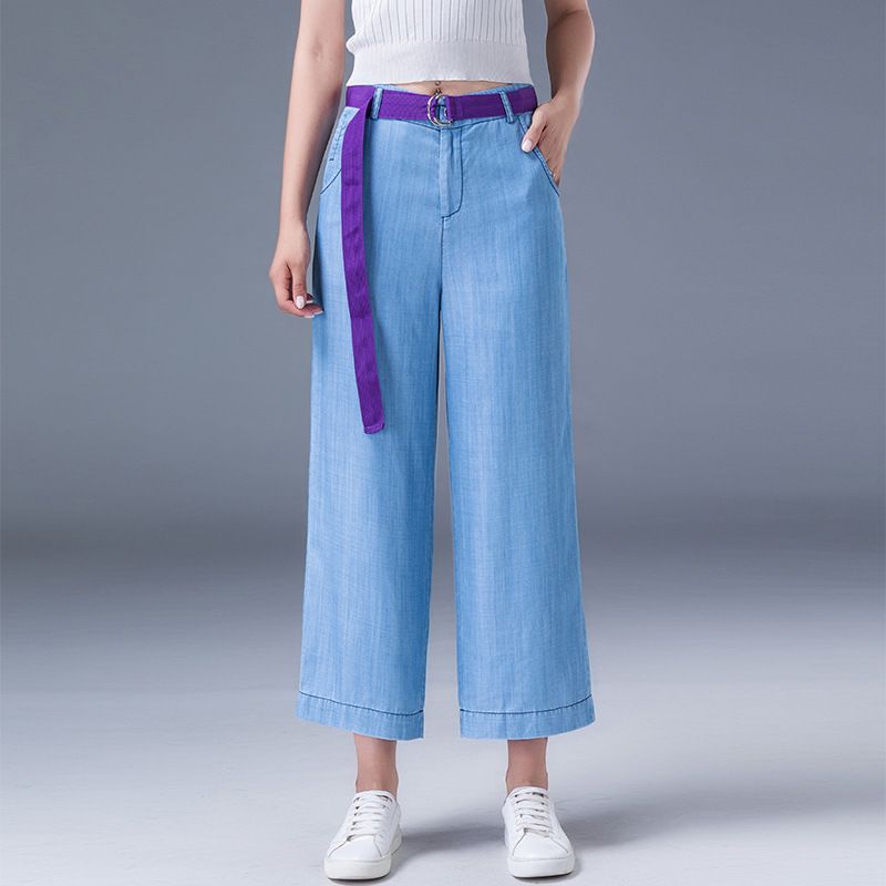 Quần Ống Rộng Culottes Jean Mềm 5501