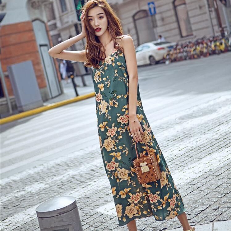 Đầm Maxi Suông 2 Dây In Hoa 5562 – BRADA & MAXI